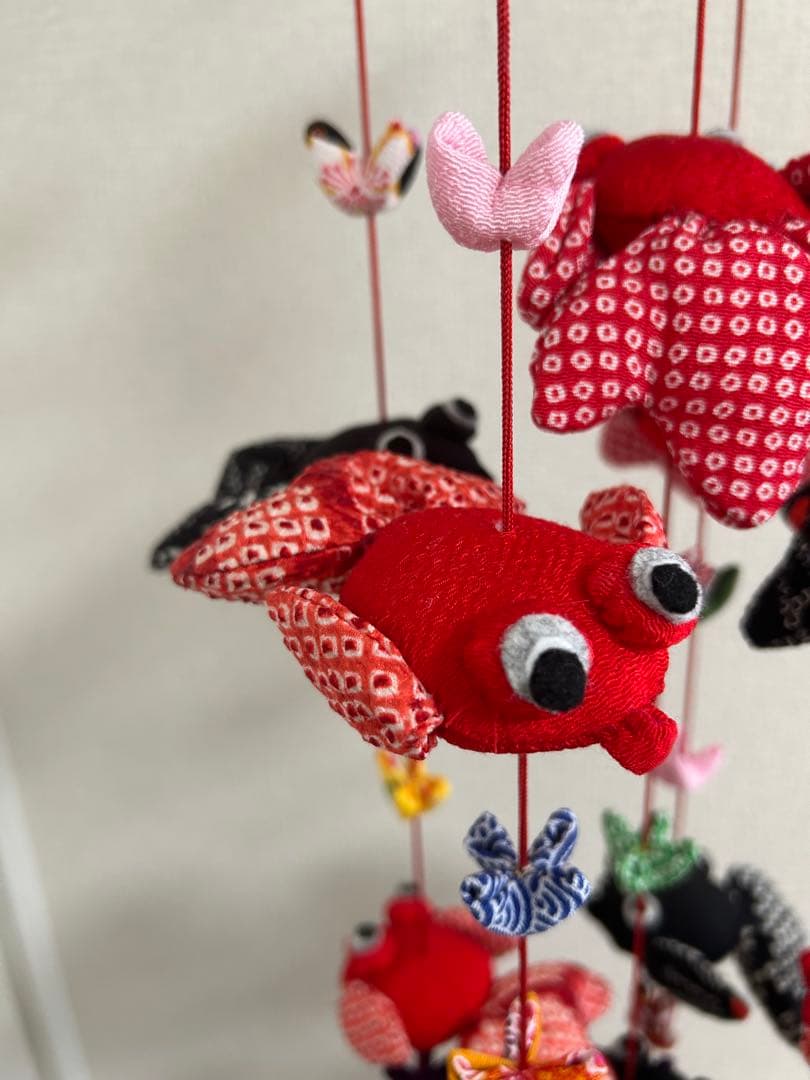 金魚の吊り飾り　吊るし飾り　吊るし雛　さげもん　ハンドメイド