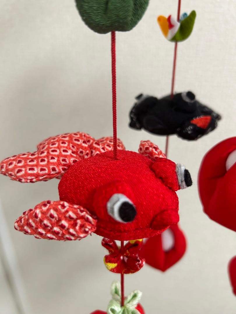 金魚の吊り飾り　吊るし飾り　吊るし雛　さげもん　ハンドメイド