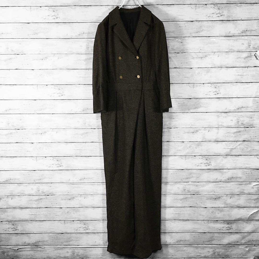 美品！ ヴェルメイユパーイエナ ダブル ツイードオールインワン つなぎ 38