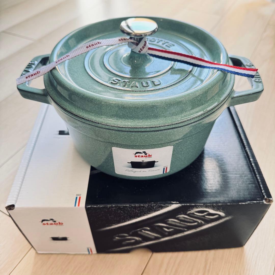 STAUB ストウブ ピコ・ココット ラウンド セージグリーン 20cm
