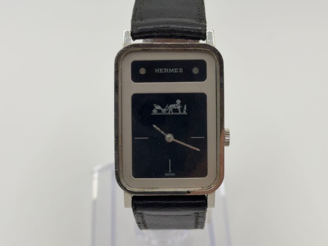 HERMES カレーシュ ヴィンテージ 手巻き時計 ブラック