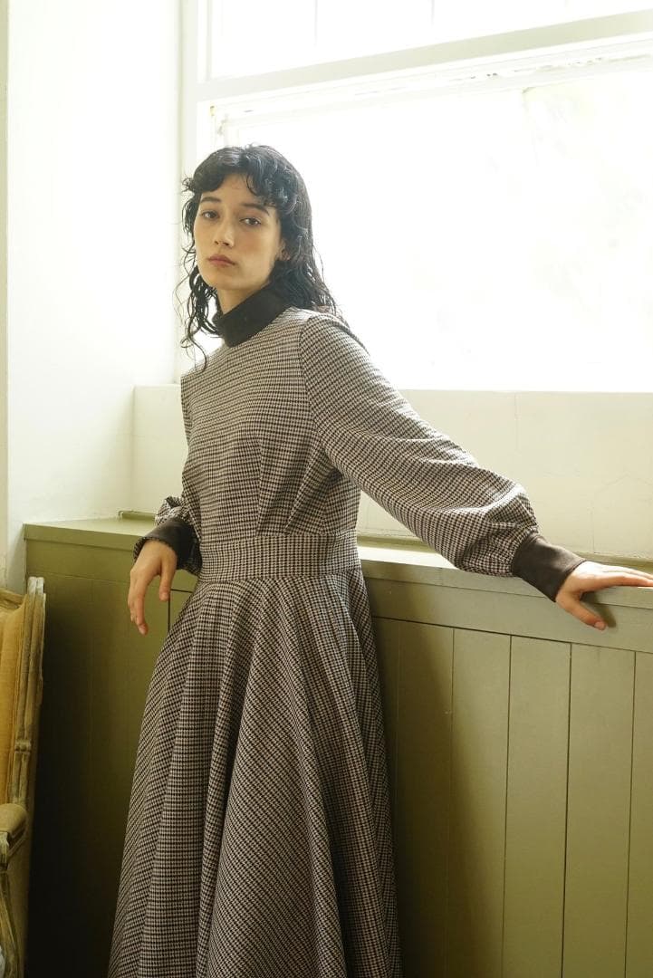 foufou チェックワンピース　千鳥 ワンピース