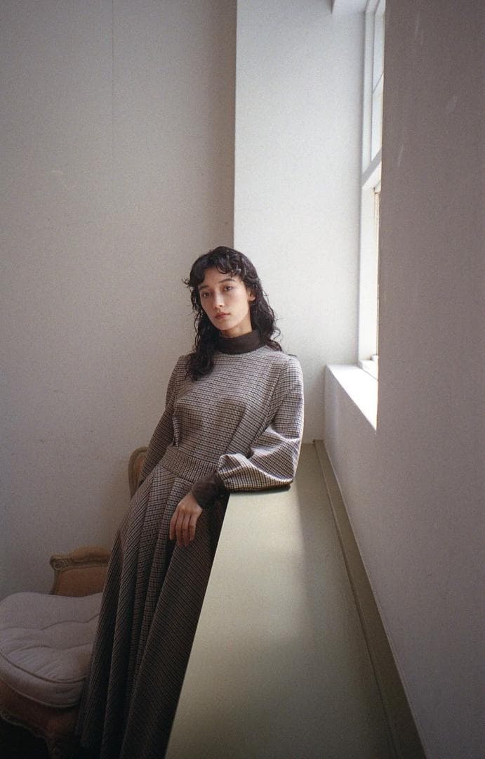 foufou チェックワンピース　千鳥 ワンピース