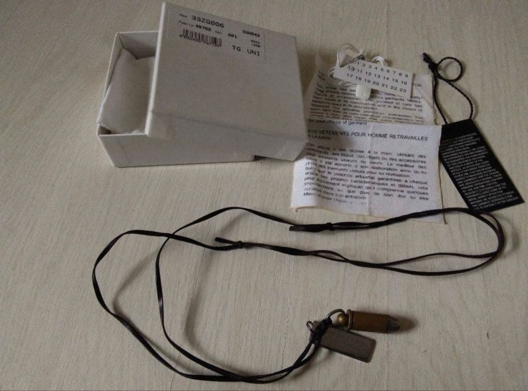 名作 04AW マルタン マルジェラ アーティザナル ⓪ ⑩ 弾丸 ネックレス