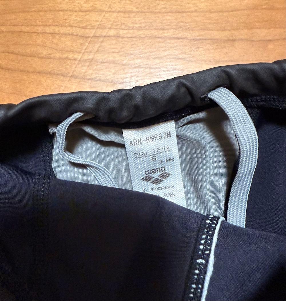 【美品】arena アクアフォース ゼロプラス ロングスパッツ ラバー ブラック