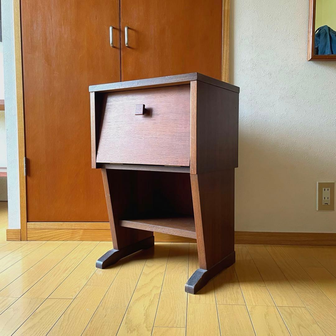 vintage 60~70年代 ナイトテーブル 木製