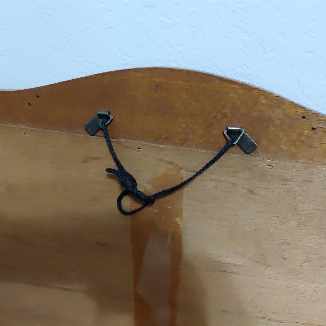 アンティーク　ウォールミラー　壁掛け鏡　面取り鏡　フック付き　匿名配送　送料無料