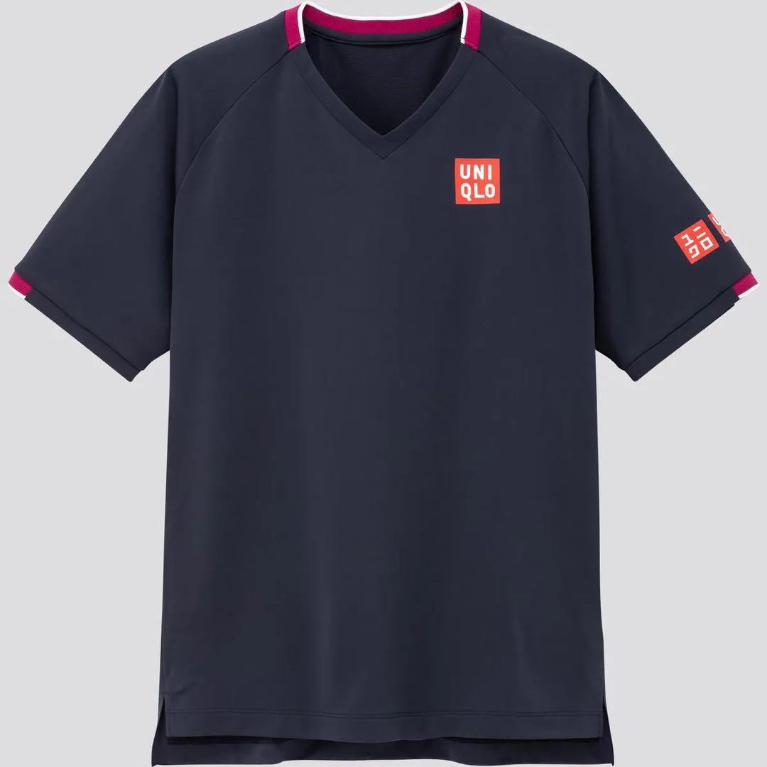 【新品レア】フェデラー ユニクロ上下セットテニスウェア サイズM 紺