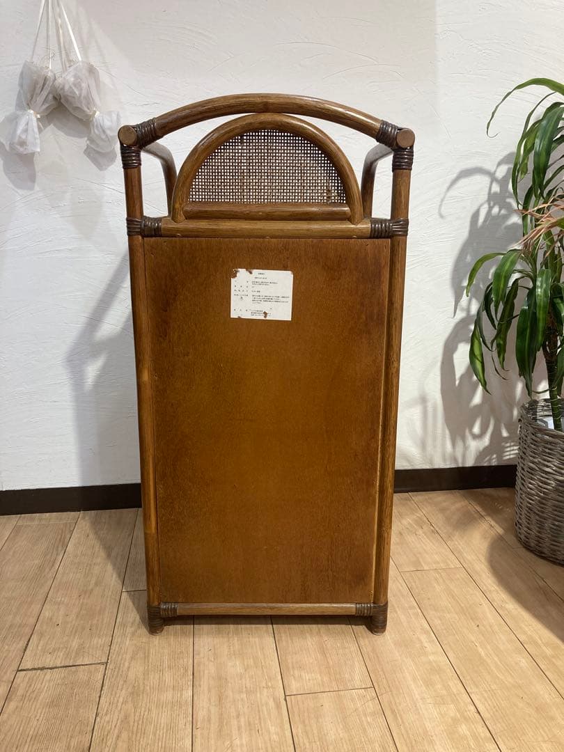 ラタン籐チェスト 家具 4段 タンス　レトロ アンティーク