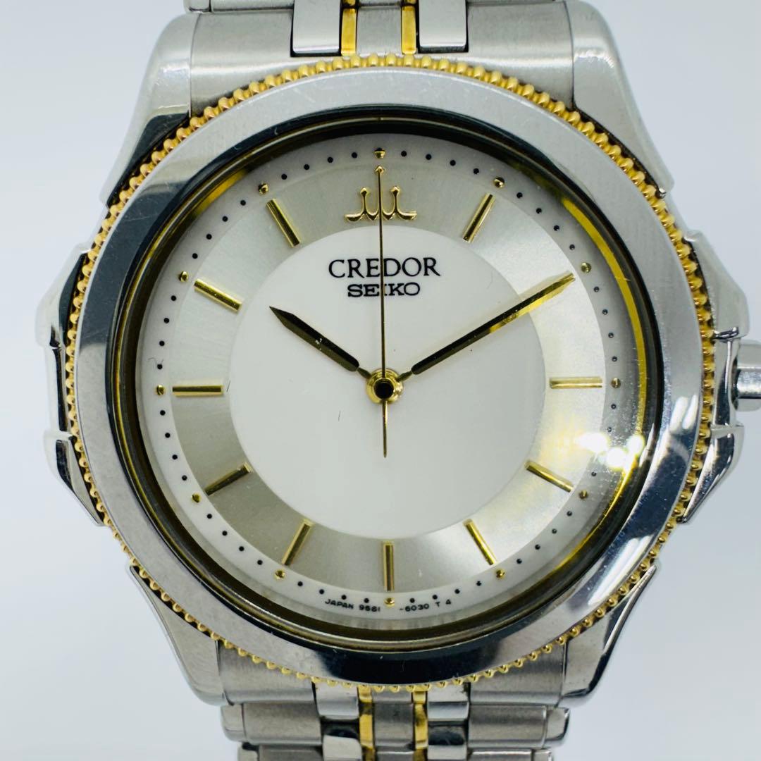 ✨SEIKO✨セイコー✨クレドール✨18KTベゼル✨ホワイト文字盤✨腕時計✨
