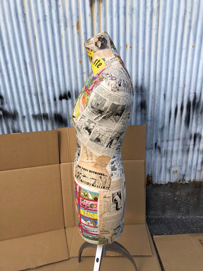 夢八トルソー　フランスの少女紙貼ったトルソー マネキン　ボディー