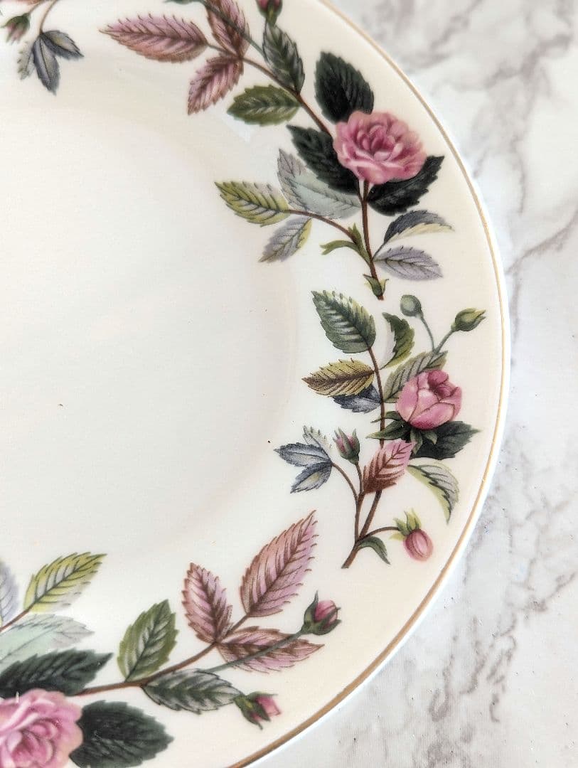 【黒壺新品未使用】 ハザウェイローズ　サイドプレート 6枚セット