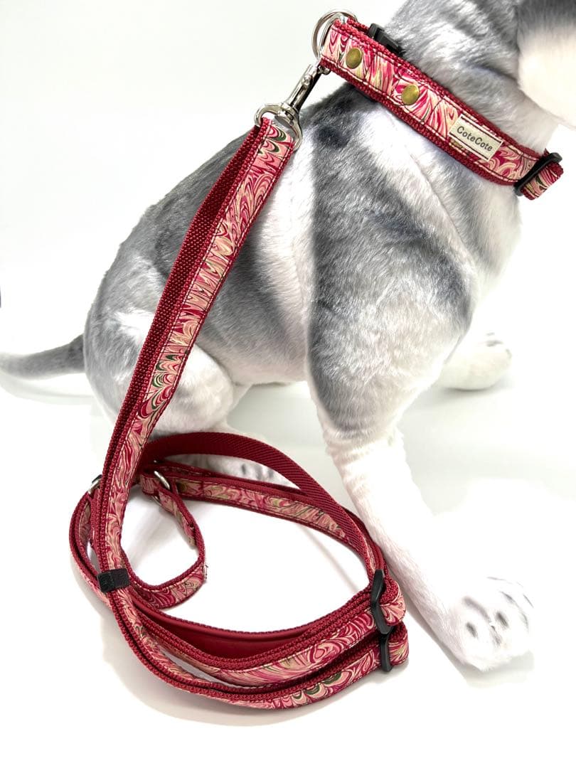 犬　首輪とショルダーリードのセット ハンドメイド