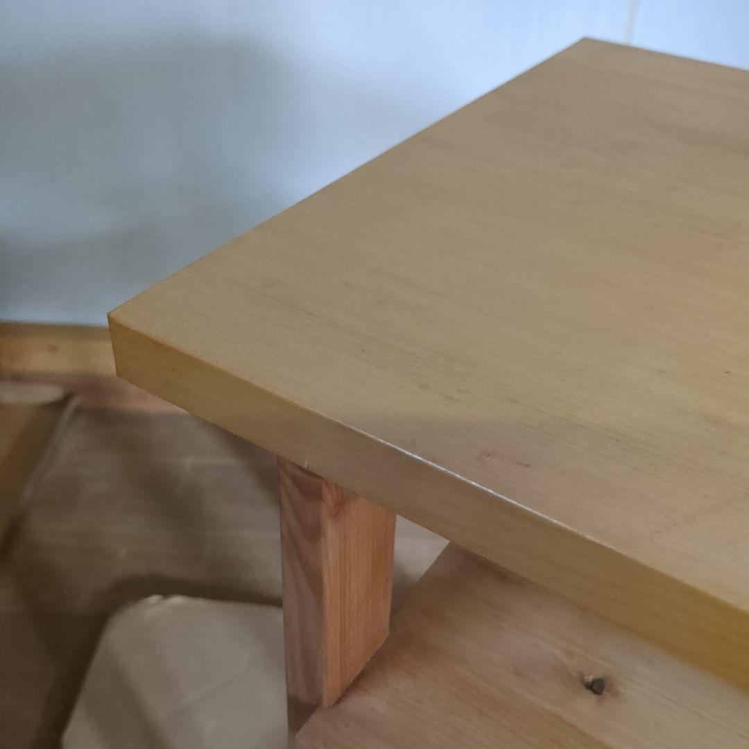 木製 3段シェルフ　棚　サイドテーブル　荷物置き　ナチュラル　ハンドメイド