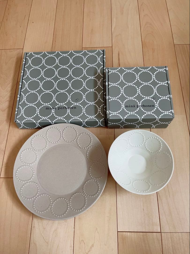 【新品】ミナペルホネン tambourine プレート24cm とボウルのセット