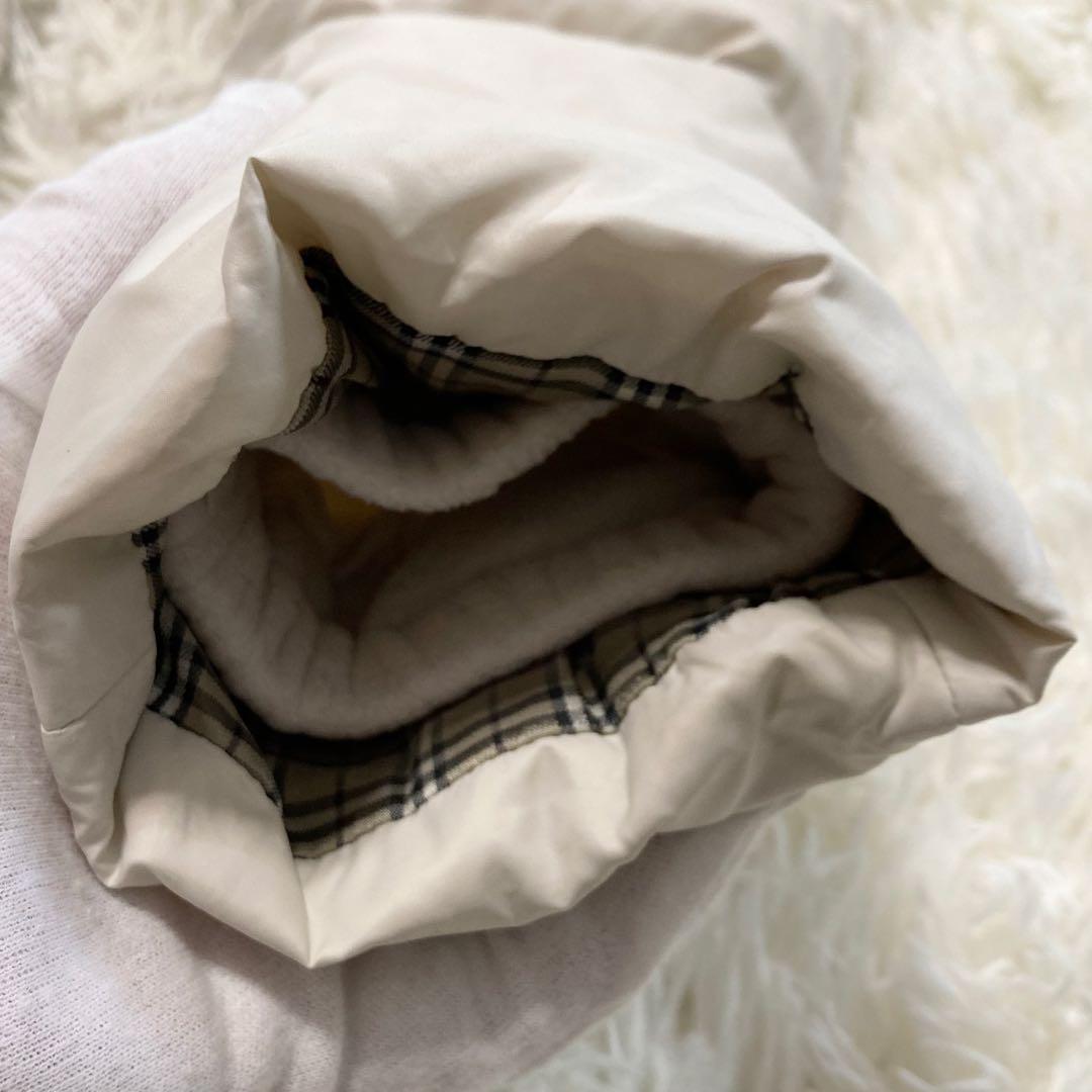 バーバリーブルーレーベル ダウンコート ベルト ラクーンファー ノバチェック