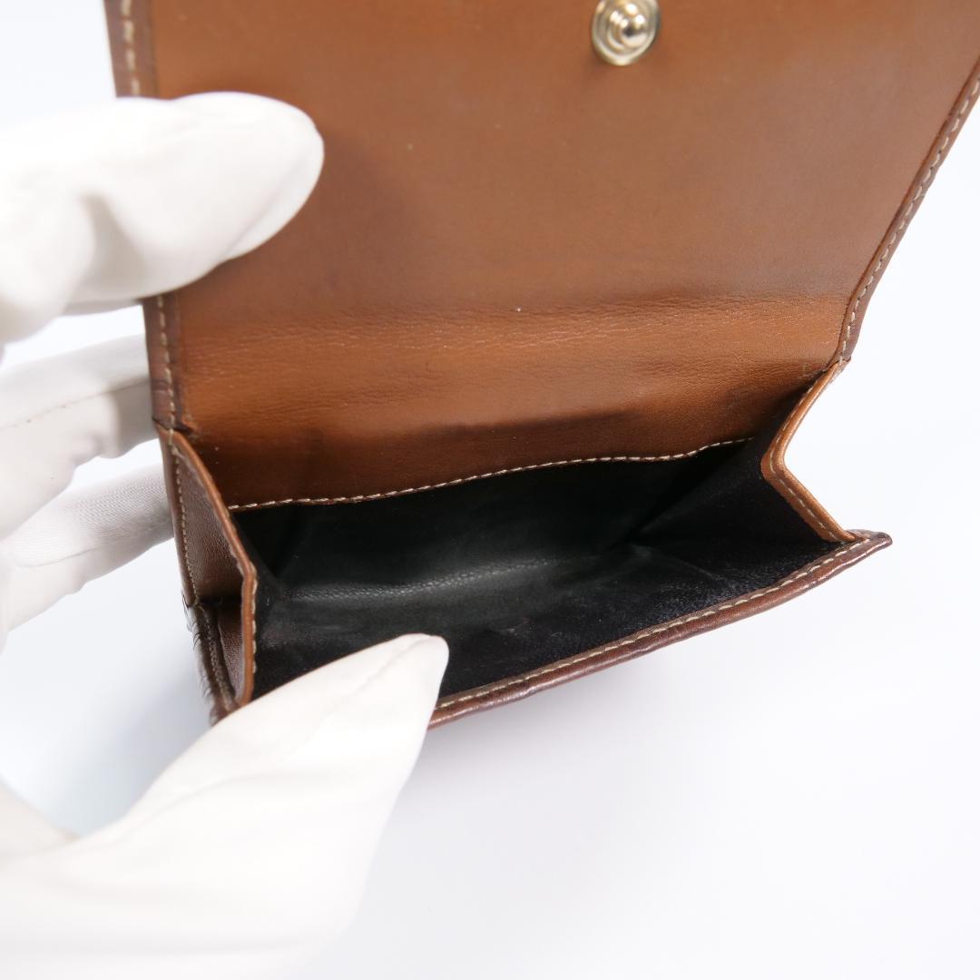 美品✨ GUCCI グッチ 二つ折り財布 シマ リボン ブラウン