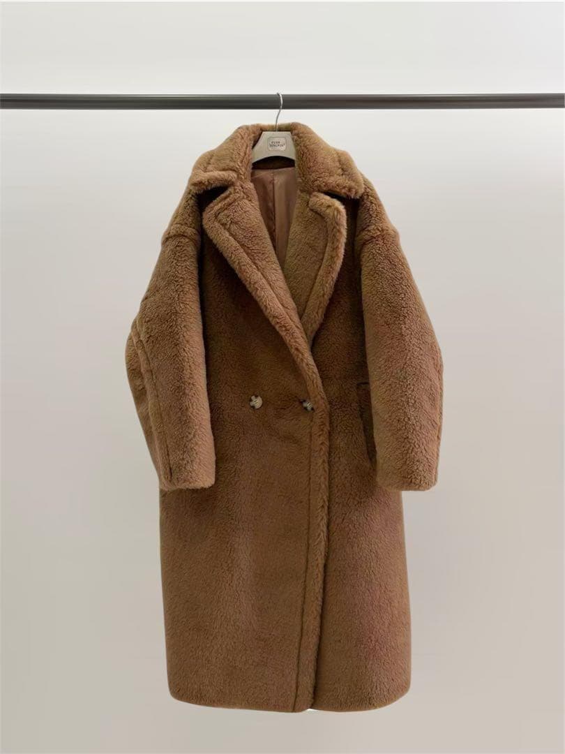 新型最新作❗️ベアロングコート テディコート ライトブラウン　キャメル