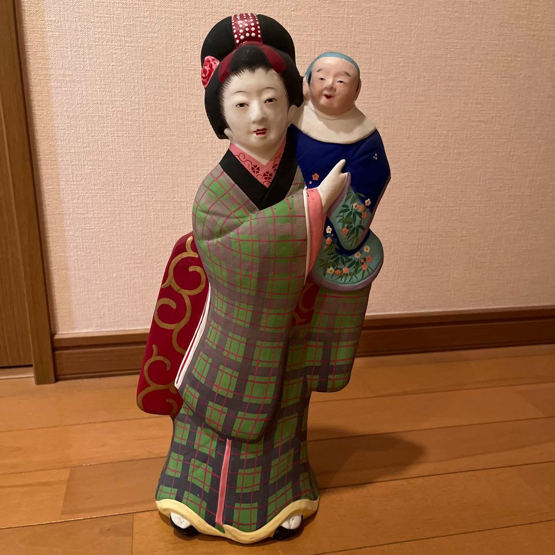 日本人形 女性と子供　郷土玩具
