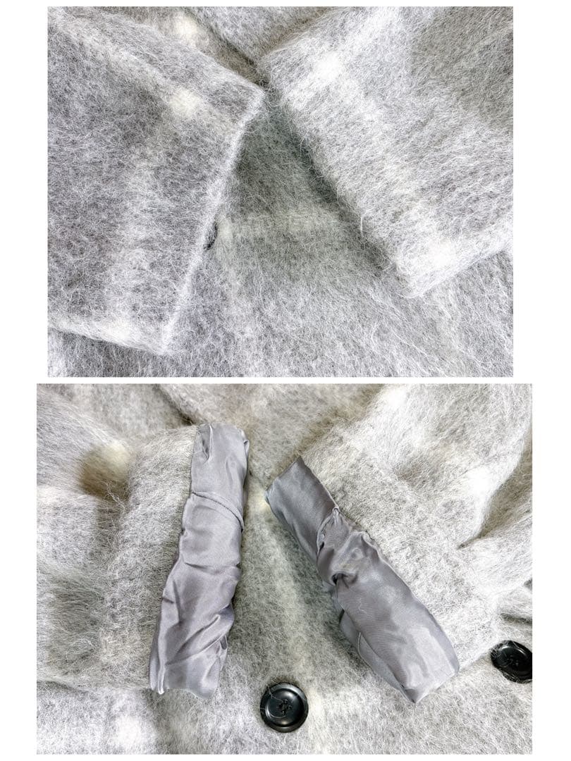 【極美品】23区 MANTECO シャギーチェック コート チェスターコート