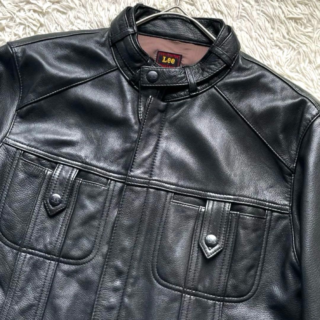 Lee×FREAK'S STORE トラッカージャケット カウレザー 黒 M