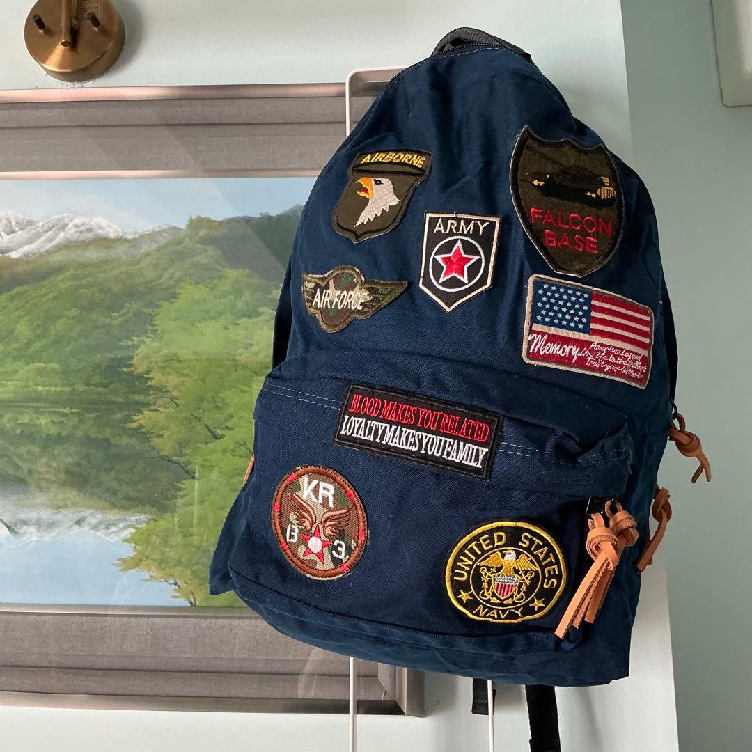 ワッペンの後付けの素敵なリュック(27000円)です。