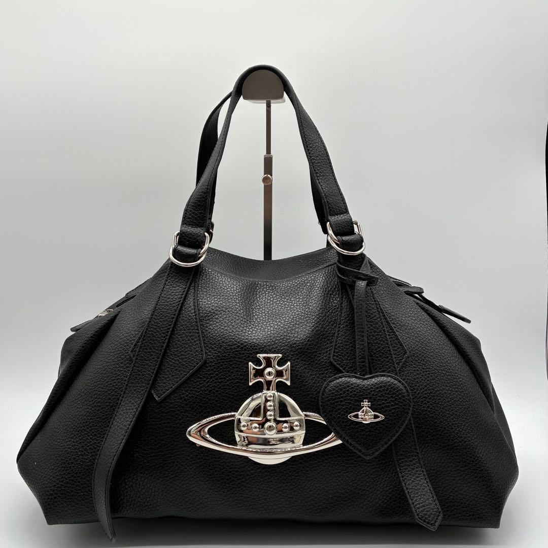 美品✨ヴィヴィアンウエストウッド ボストンバッグ ビッグオーブ 黒