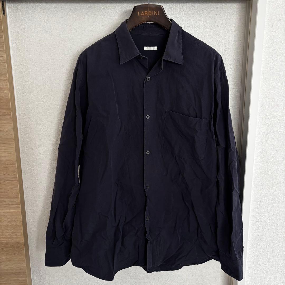 【名作良品】comoli コモリ レギュラーカラーシャツ ネイビー 2