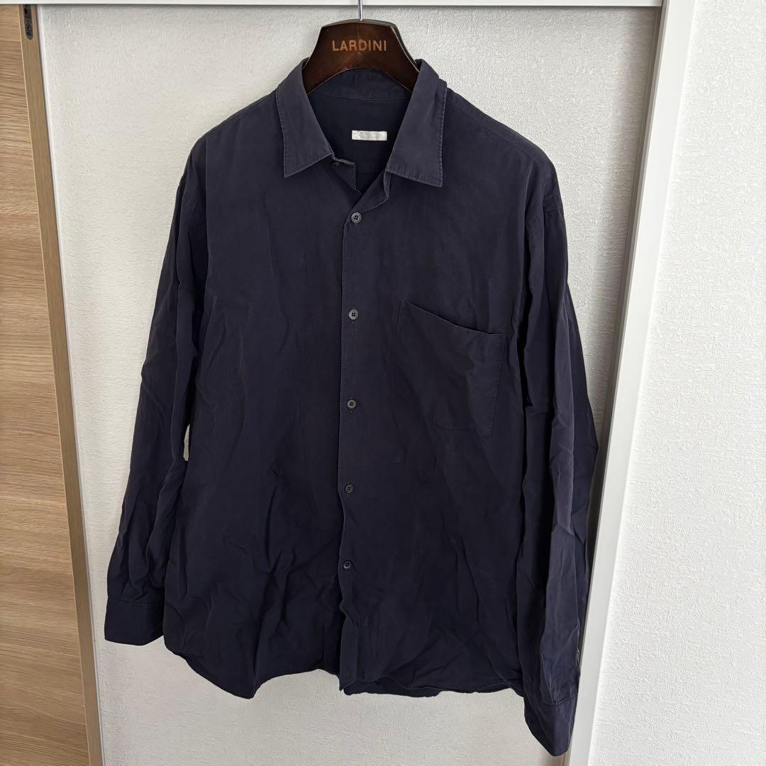 【名作良品】comoli コモリ レギュラーカラーシャツ ネイビー 2
