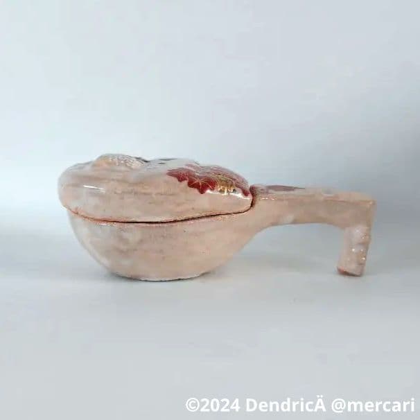 新品未使用　琵琶香合　雲錦　四代眞清水藏六作　桜　紅葉