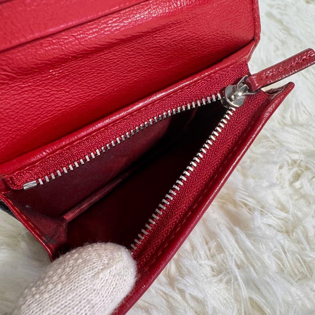 GUCCI グッチ 折り財布 青 キャンバス インターロッキング GGスプリーム