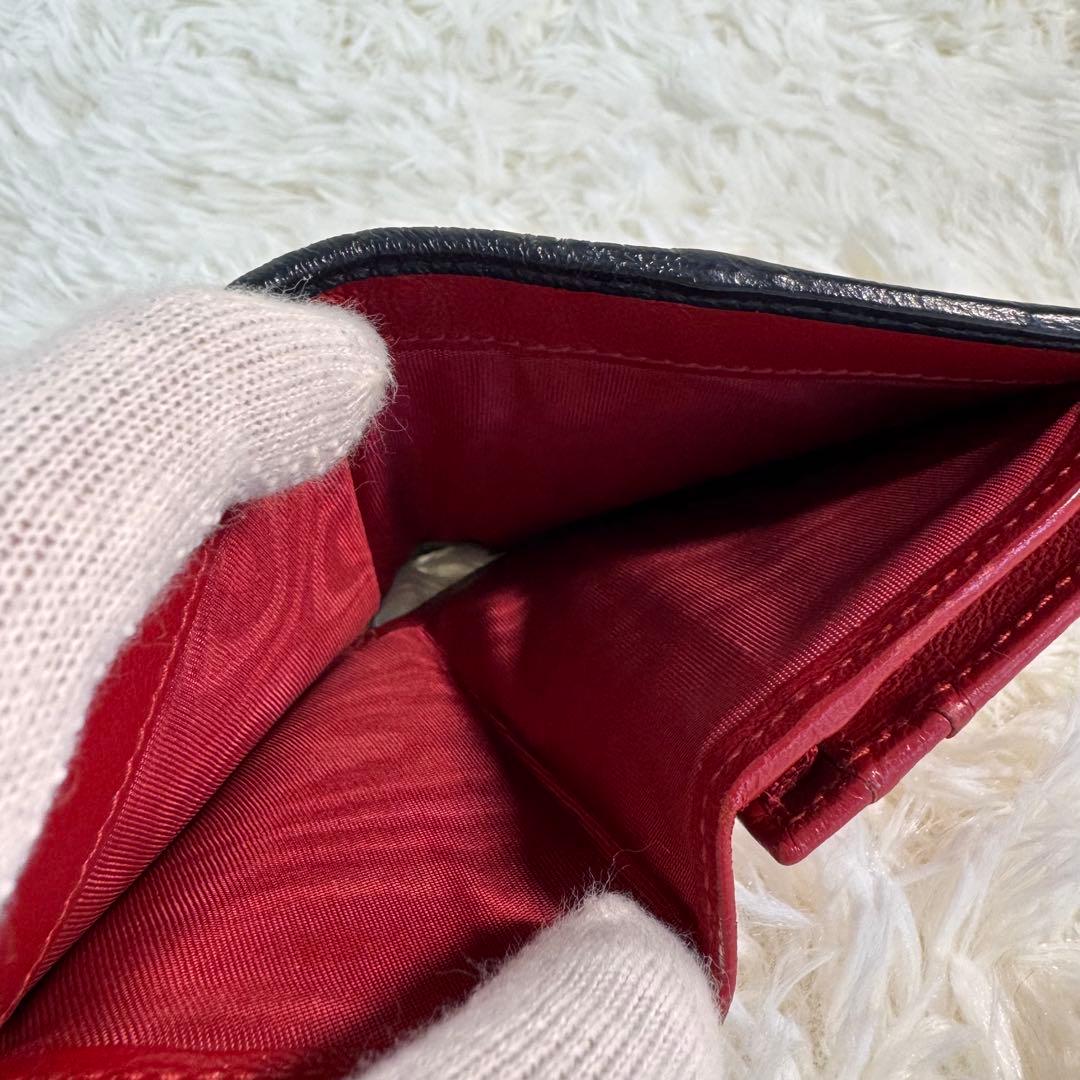 GUCCI グッチ 折り財布 青 キャンバス インターロッキング GGスプリーム