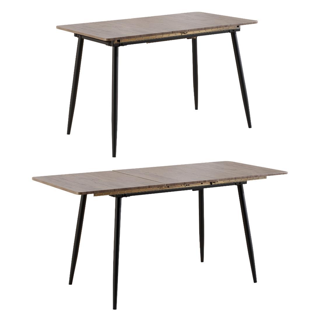 タイムセール！伸長式ダイニングテーブル　120~160cm伸縮可能　GREY