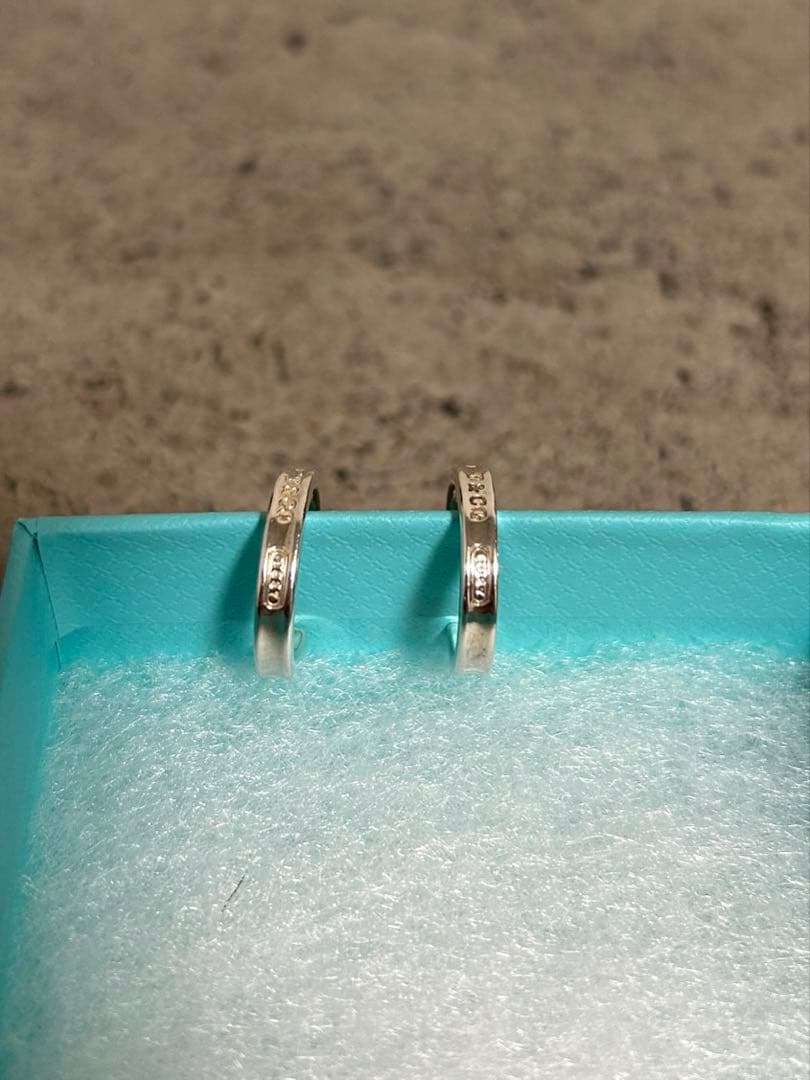Tiffany & Co. ナロー ピアス1837 購入証明書付き、付属品完備