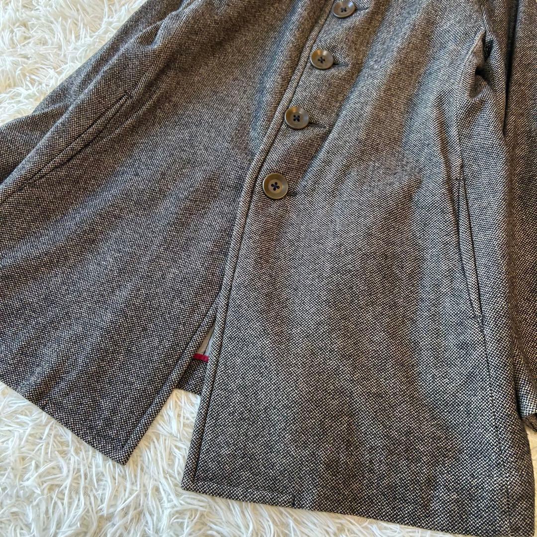 美品　45rpm45R ブリティッシュツイード　ロングコート　ウール　M