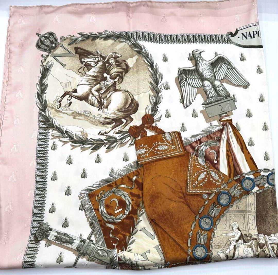 【美品】エルメス カレ90 「NAPOLÉON ナポレオン」 シルクスカーフ