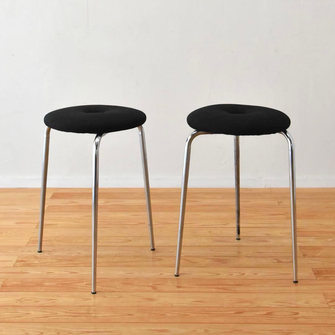stool 2脚set 丸椅子　リングスツール　3本脚