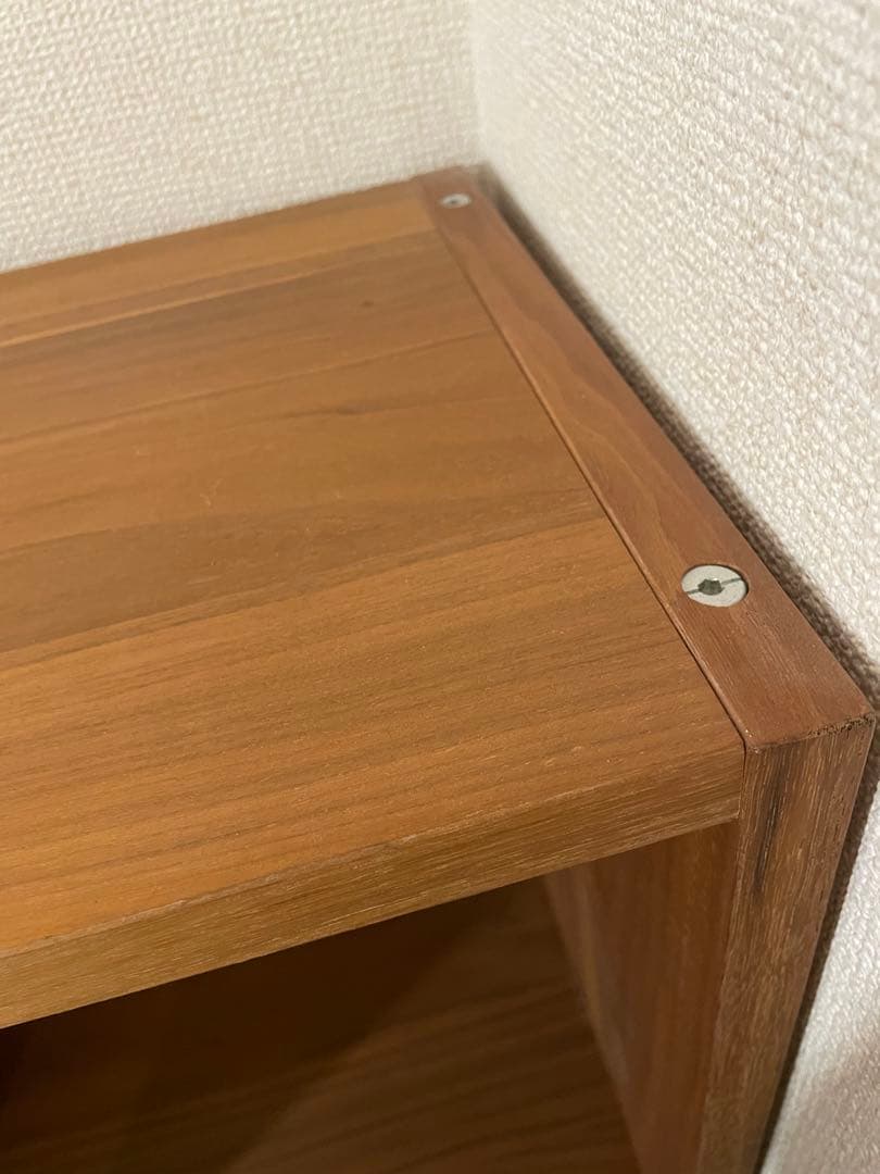 【送料込】無印良品 スタッキングシェルフ 4段×3列 ウォールナット コの字棚付