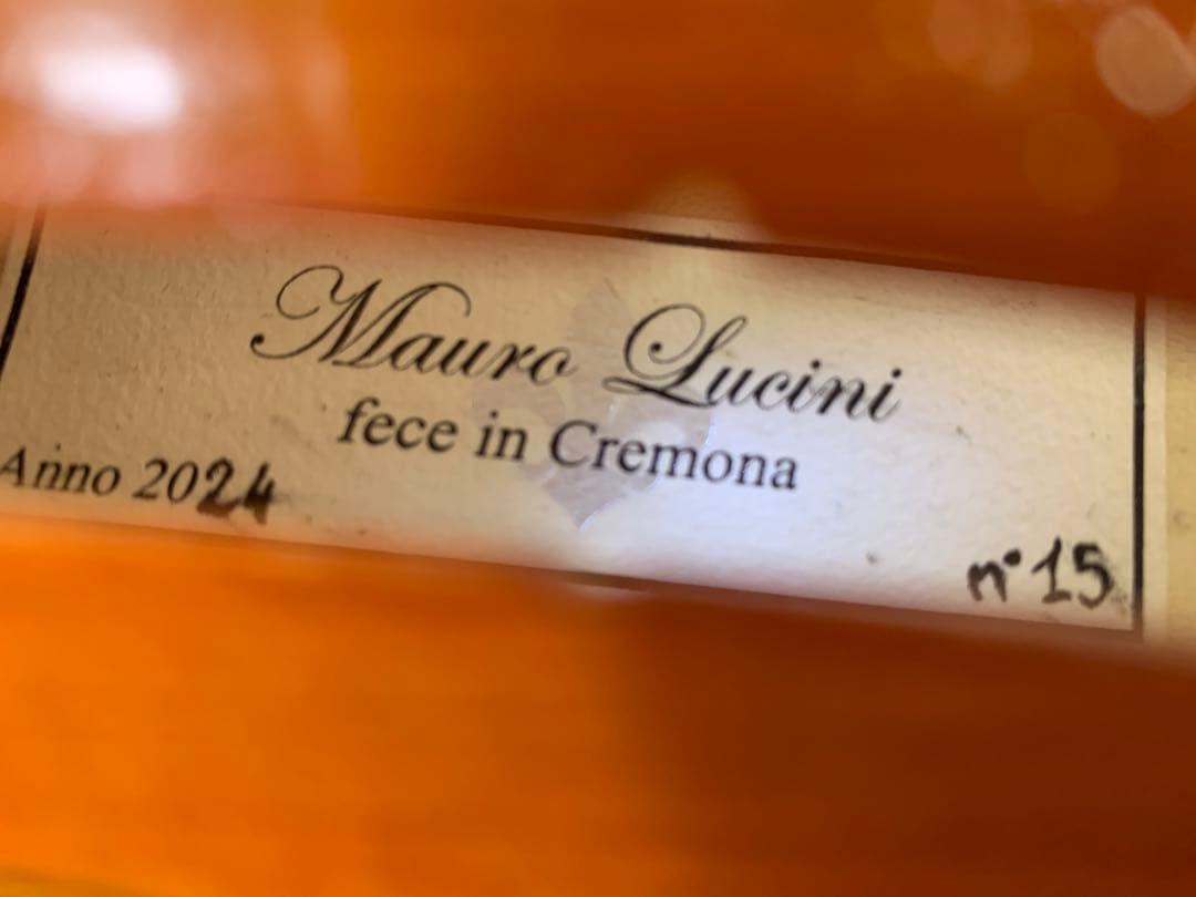 イタリア・クレモナ製　4/4バイオリン　Mauro Lucini 虎杢