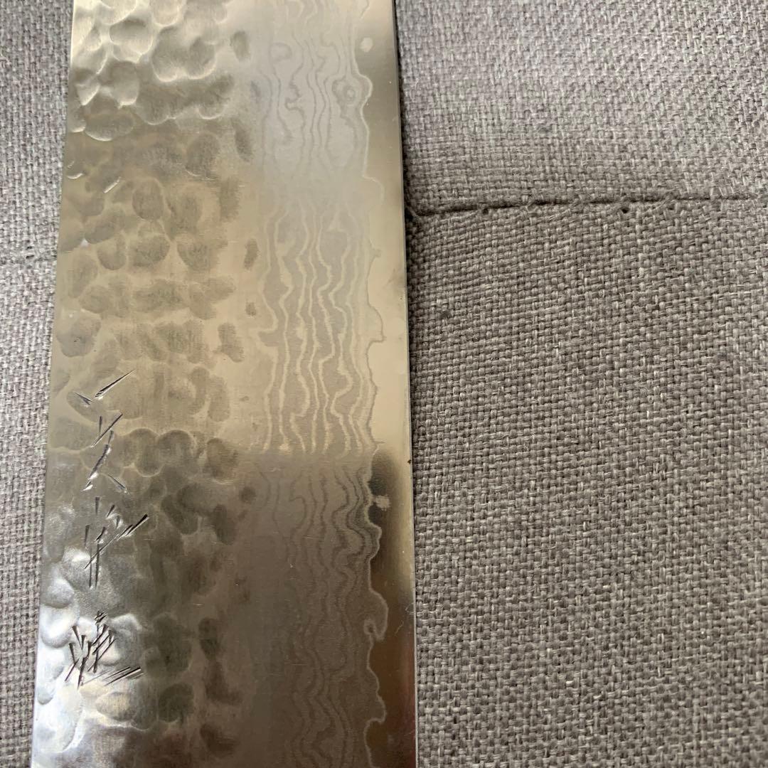 【希少鋼】堺一文字光秀ダマスカス鋼菜切り　　包丁