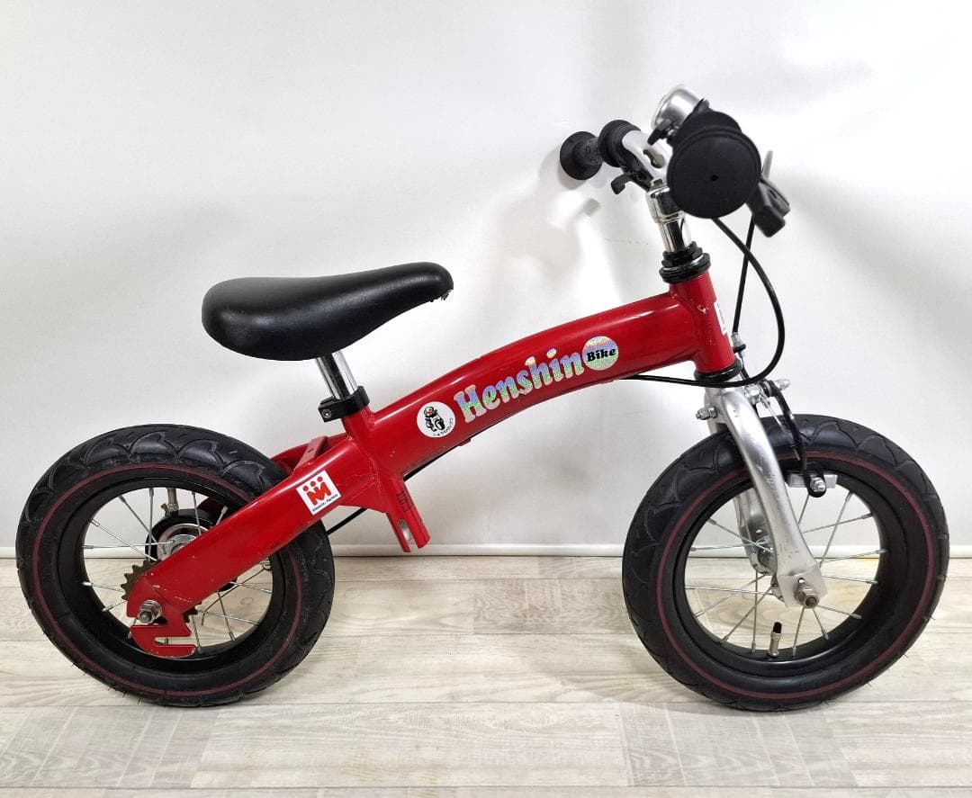 美品★へんしんバイク★12インチ★バランスバイク★未使用パーツ付★バルブ新品交換