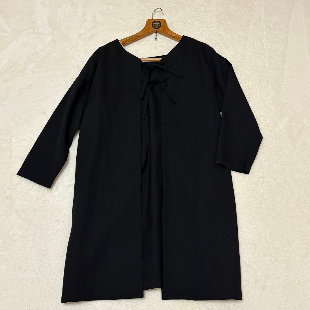 新品タグ付 ダブルエードット 【S】 2way コートワンピース 大橋歩 黒