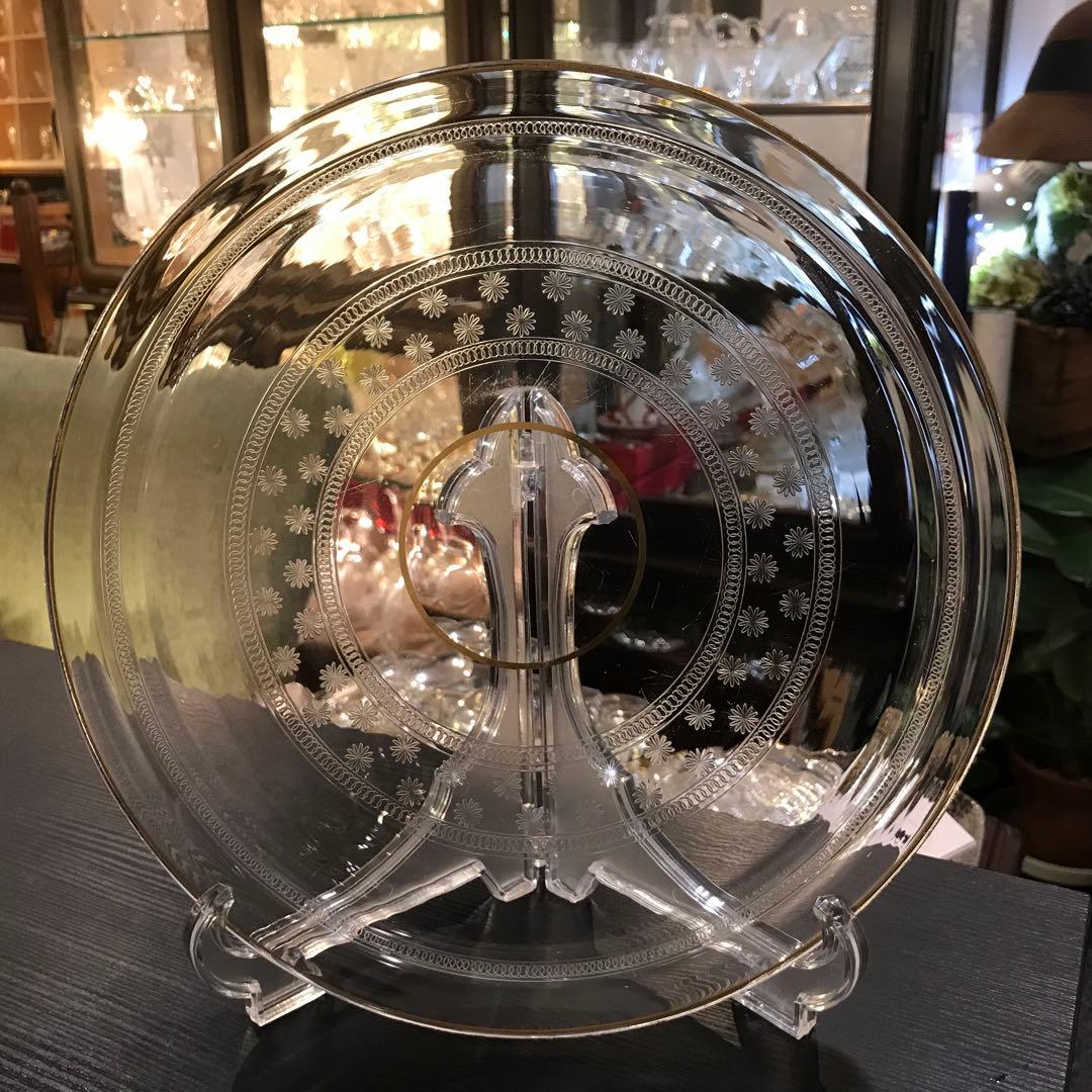 極稀少オールドバカラBACCARATエトワールEtoiles 大型トレイ☆金彩☆