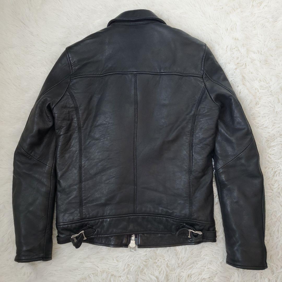 ⭐極美品⭐nano・universe ラムレザー シングルライダース 中綿 黒