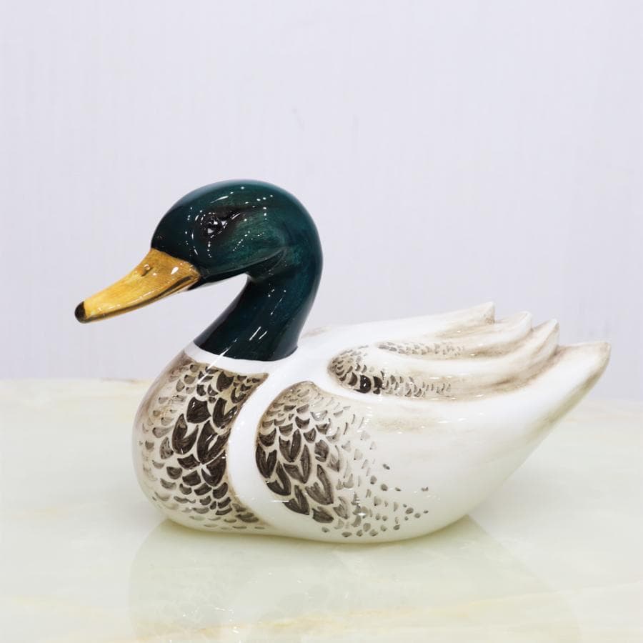 陶器 動物 鴨 カモ 置物 イタリア製 AHURA