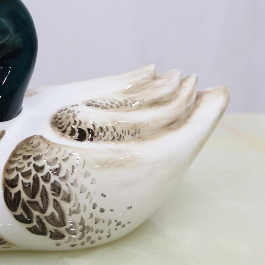 陶器 動物 鴨 カモ 置物 イタリア製 AHURA