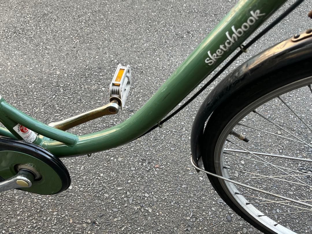 じ*こ様 中古ブリヂストンLEDオートライト自転車26インチ★グリーン※配達地域