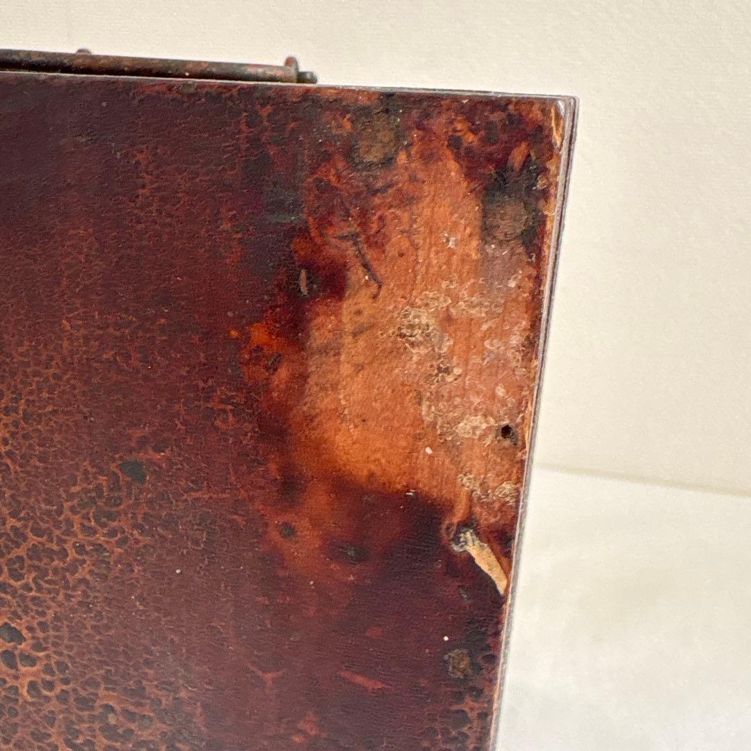 昭和レトロ 木製小引き出し 4段 持ち手付き 古道具 裁縫箱風 ヴィンテージ