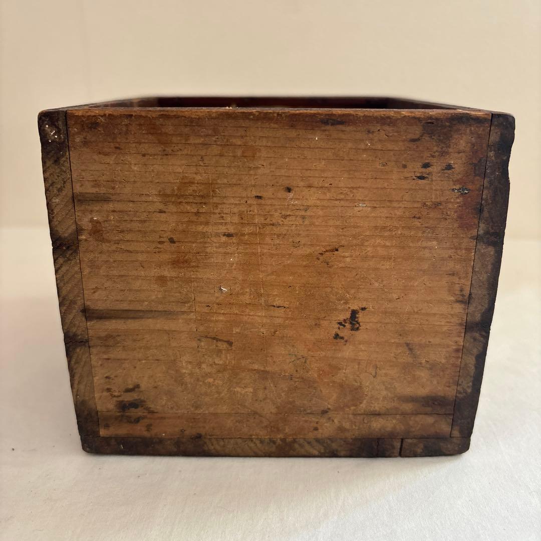 昭和レトロ 木製小引き出し 4段 持ち手付き 古道具 裁縫箱風 ヴィンテージ