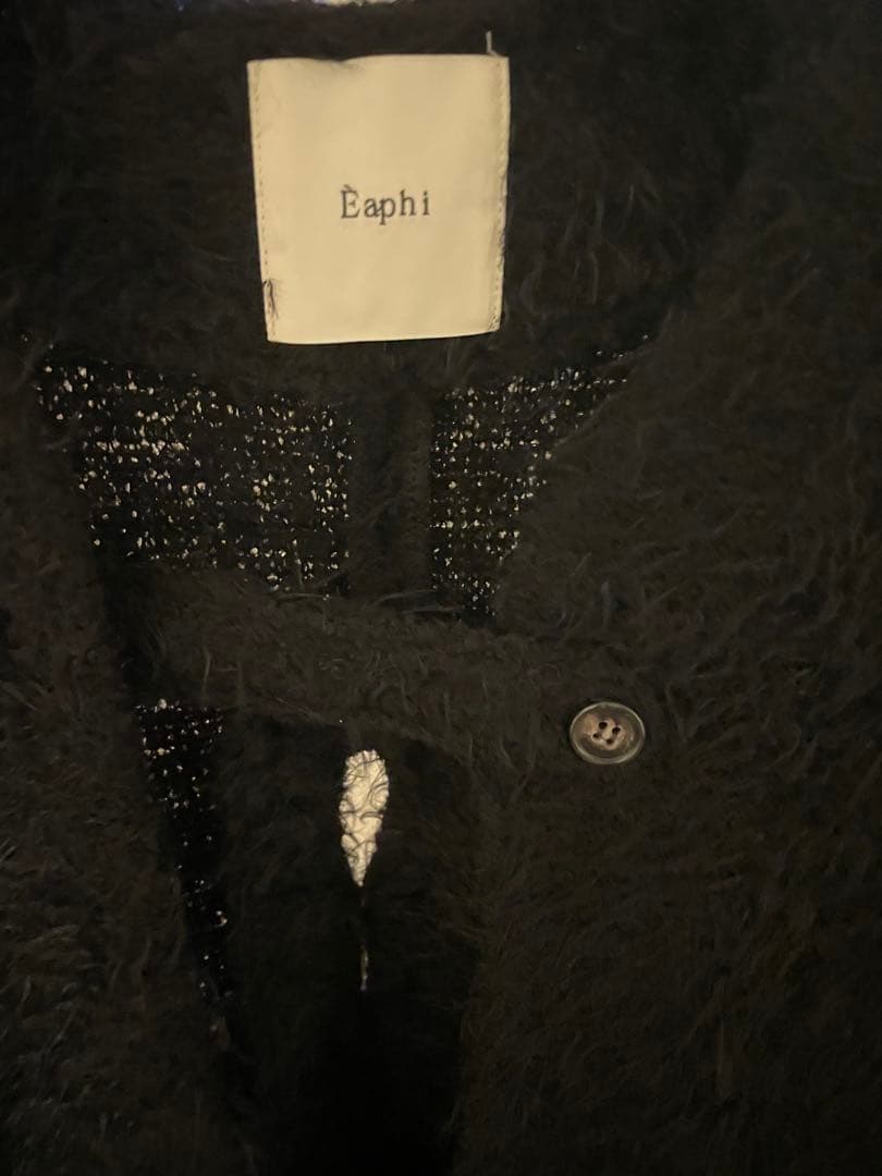 トップス eaphi COCOON SHAGGY JACKET black